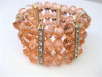 Pink Crystal Rhinestone Bracelet