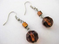 Brown Drop Earrings