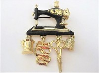 Sewing Machine Brooch  by Danecraft