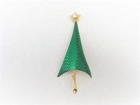 Pine Fir Tree Brooch Pin  by Cerritos