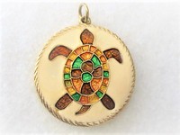 Turtle with Mirror Pendant