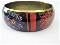 Colorful Flowers Bangle Bracelet